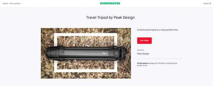 Peak Design's Travel Tripod became the most successful photography project in Kickstarter history by engaging backer's throughout the design process.