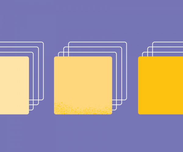 Blocks in yellow shades on a purple background