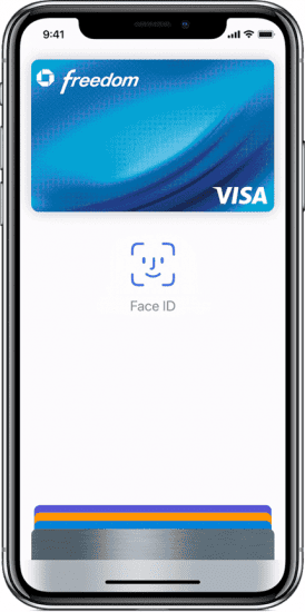 Face ID payment screen on an iPhone X