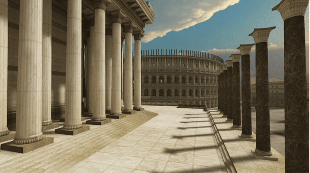 Virtual reality setting of Rome