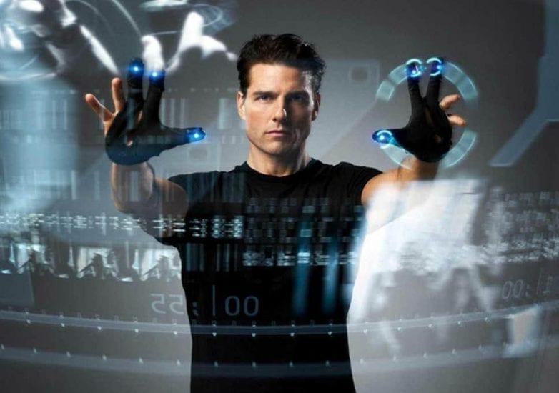 Tom Cruise using interactive computer