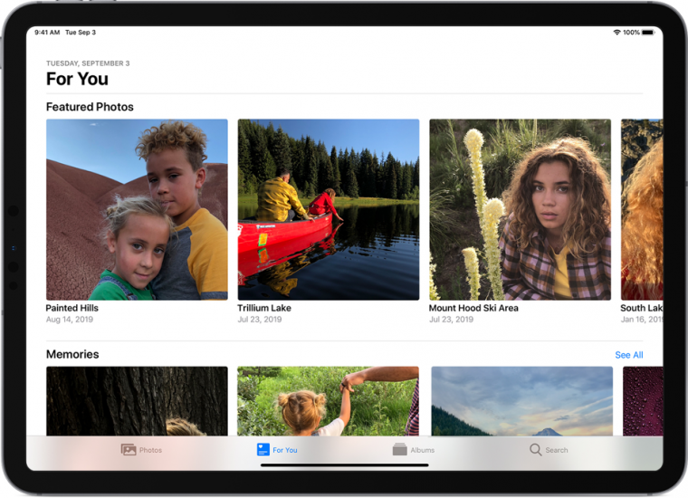 In the For You section of Photos for iOS, you can see featured content that the app created so you can view your favorite moments.