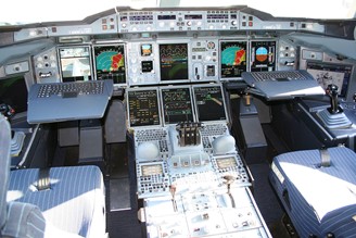The cockpit of an Airbus A380 looks complex to anyone who doesn’t have flight experience; similar, human factors design aims to make things easier when you’re using a product or platform. 