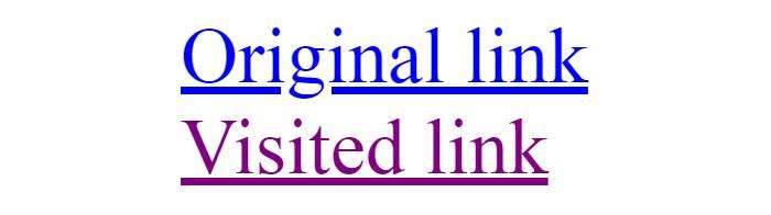  Example of two links stacked on top of each other with hyperlinks.