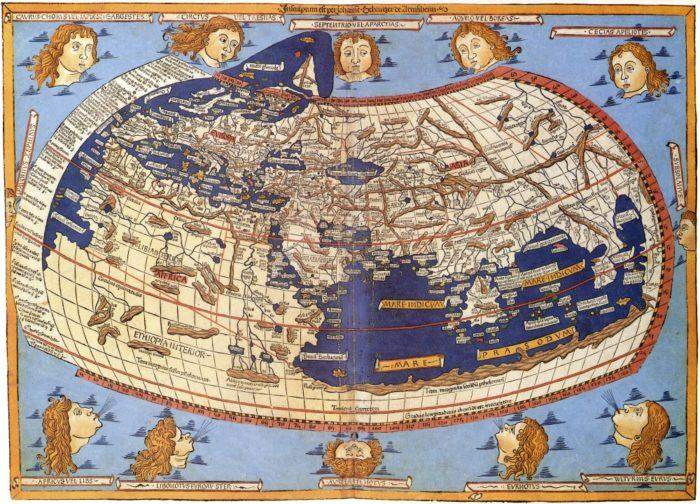  A 15th-century reconstruction based on Ptolemy's projections of the world. Image credited to Wikipedia