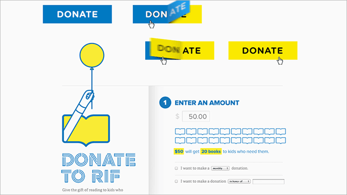  Collage of visual elements for a donation themed website