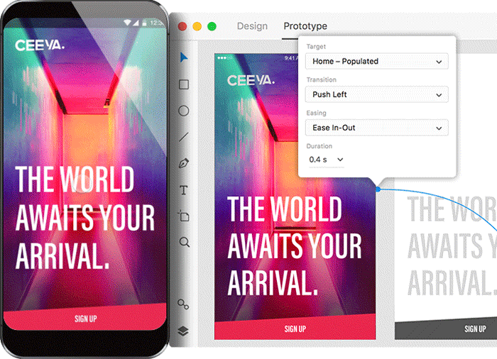 Gif of navigating a mobile travel application
