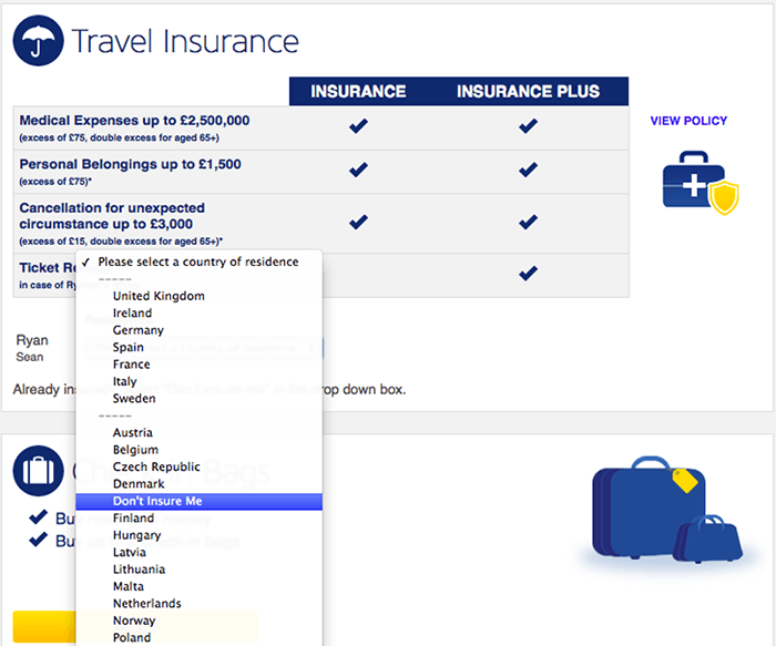  Dark patterns are used to drive up conversion, but this technique often creates terrible UX (especially when users notice that app/website tries to trick them). One example is Ryanair, which offers some of the cheapest flights in Europe but continuously tries to make users buy insurance.