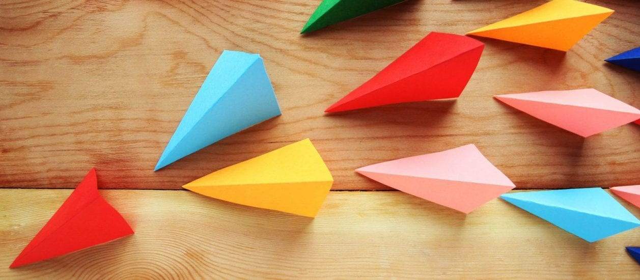 colorful paper darts