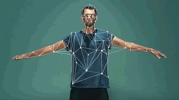  Gif of people raising their arms with motion graphics overlaid on top of them.