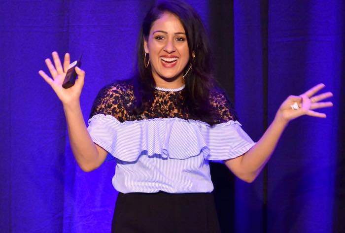 Mona speaks at the Women’s Leadership Conference in Oregon. 