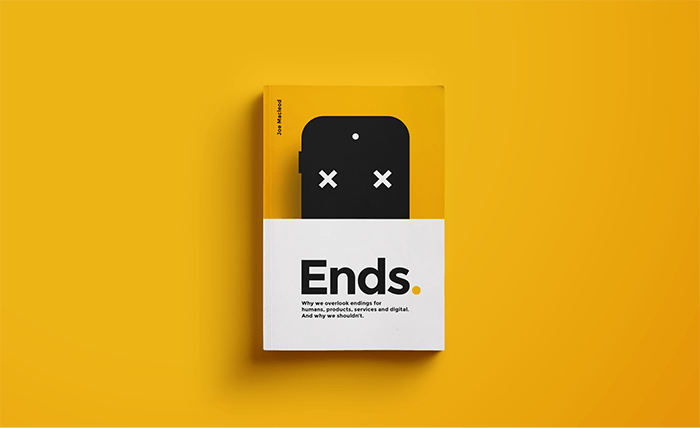 The cover page of Joe Macleod's book, Ends.