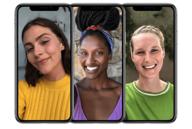 Video chat between three iPhones