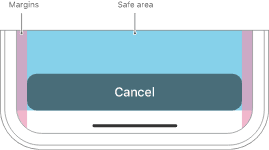 Safe area guide for iPhone X