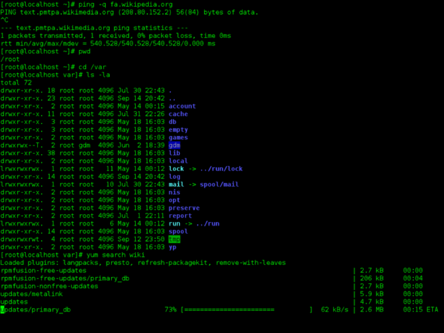 Command line interface code