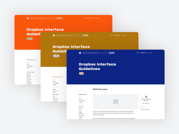 Various dropbox redesigns