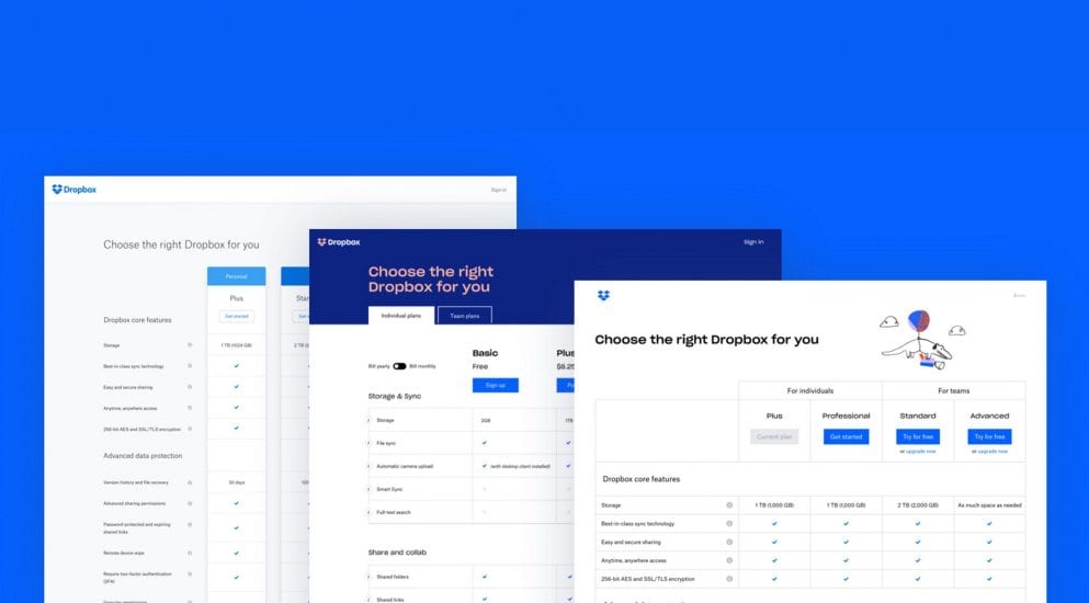 Dropbox header images