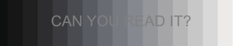 Can you read it grey scale test