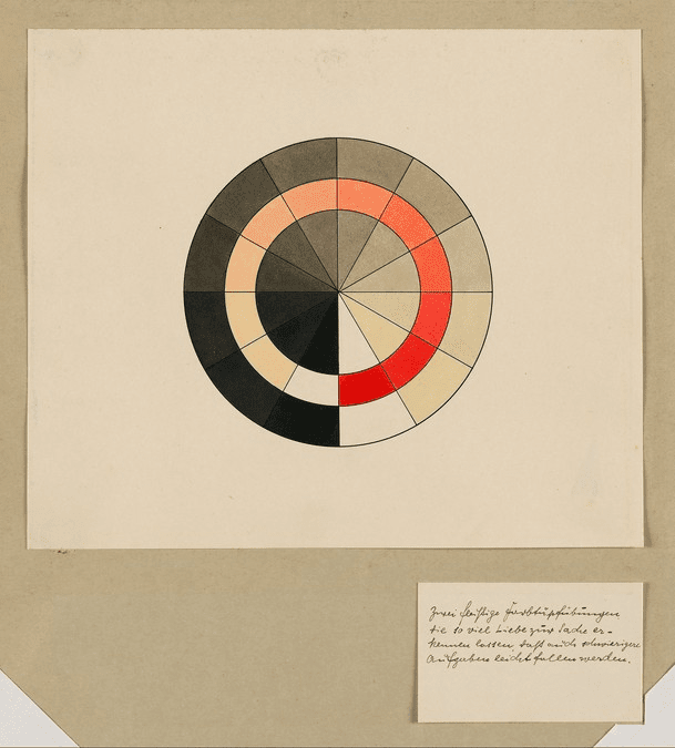 1932 Bauhaus black and red color exercise.