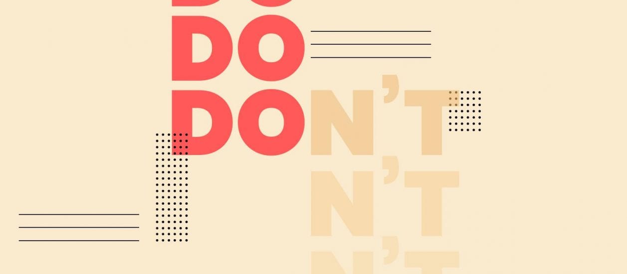 Graphical elements of Do and Don't