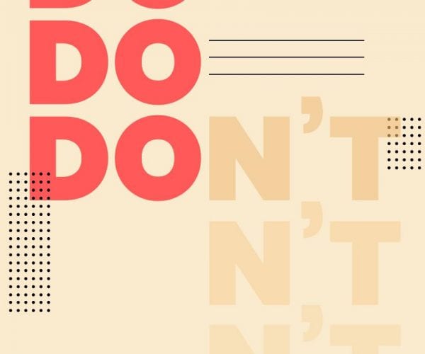 Graphical elements of Do and Don't