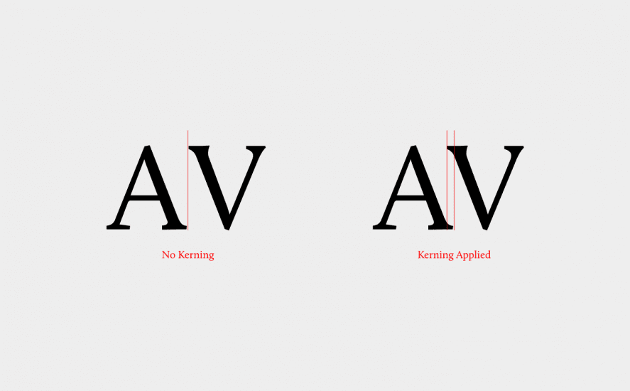 Kerning vs no kerning 