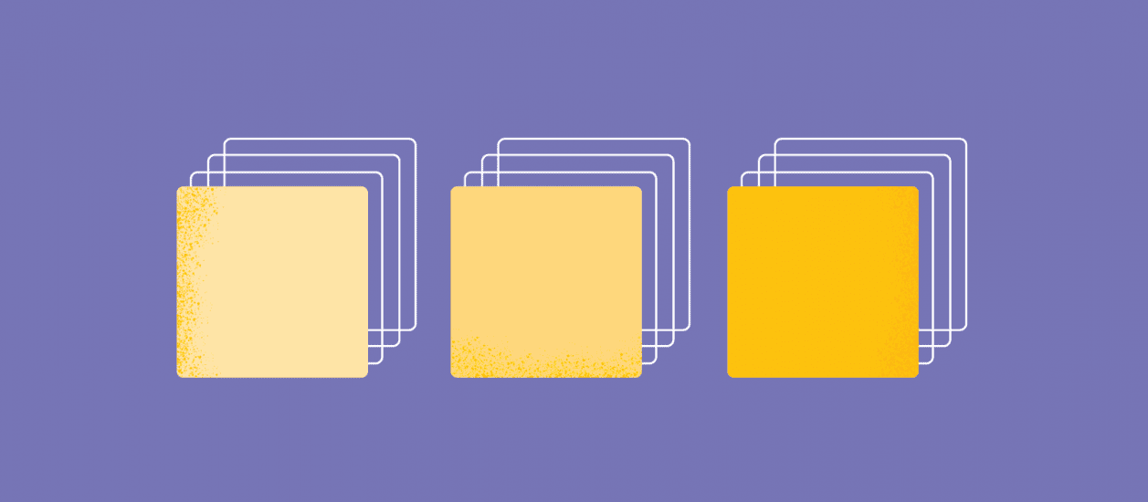 Blocks in yellow shades on a purple background