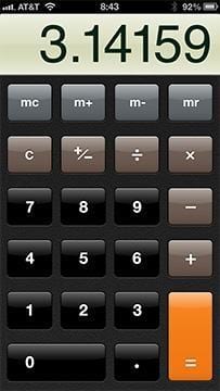 iPhone calculator app