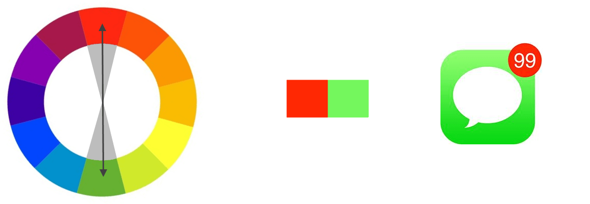 Complementary colors with an app icon example