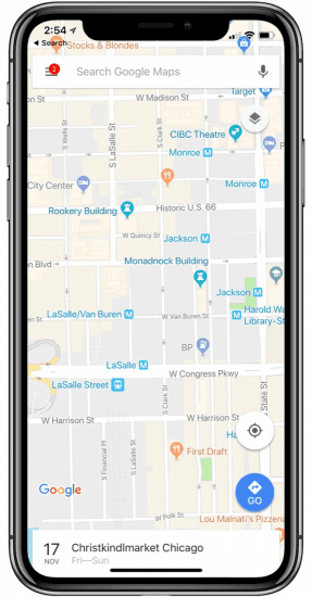 iPhone XS map feature