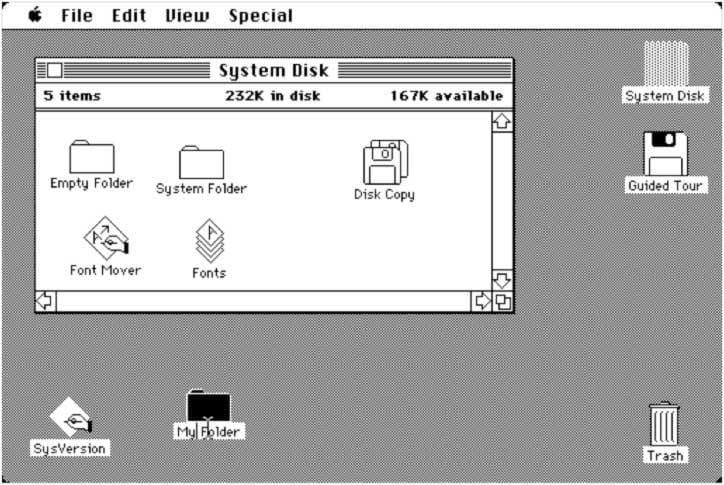 screenshot of 1984 Mac OS