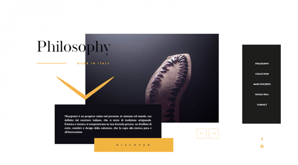 Website layout design of Measponte