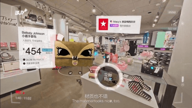 A point of view of an Alibaba shopping experience through virtual reality