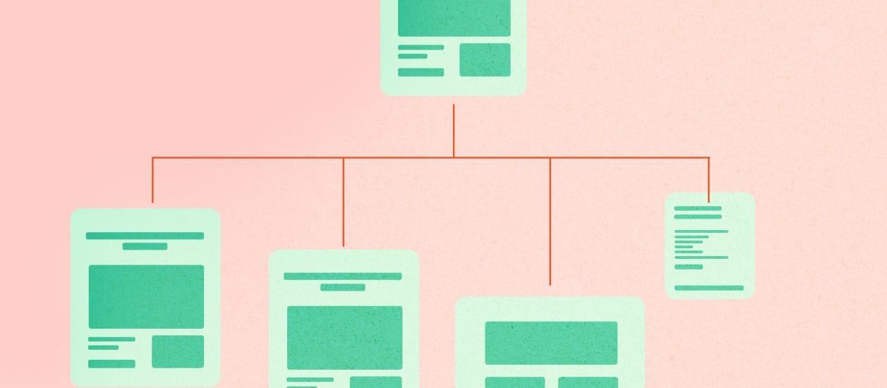 Illustration of a sitemap for a website's information architecture