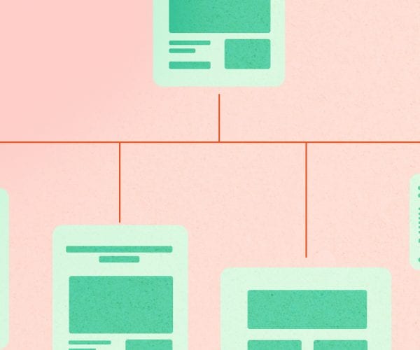 Illustration of a sitemap for a website's information architecture