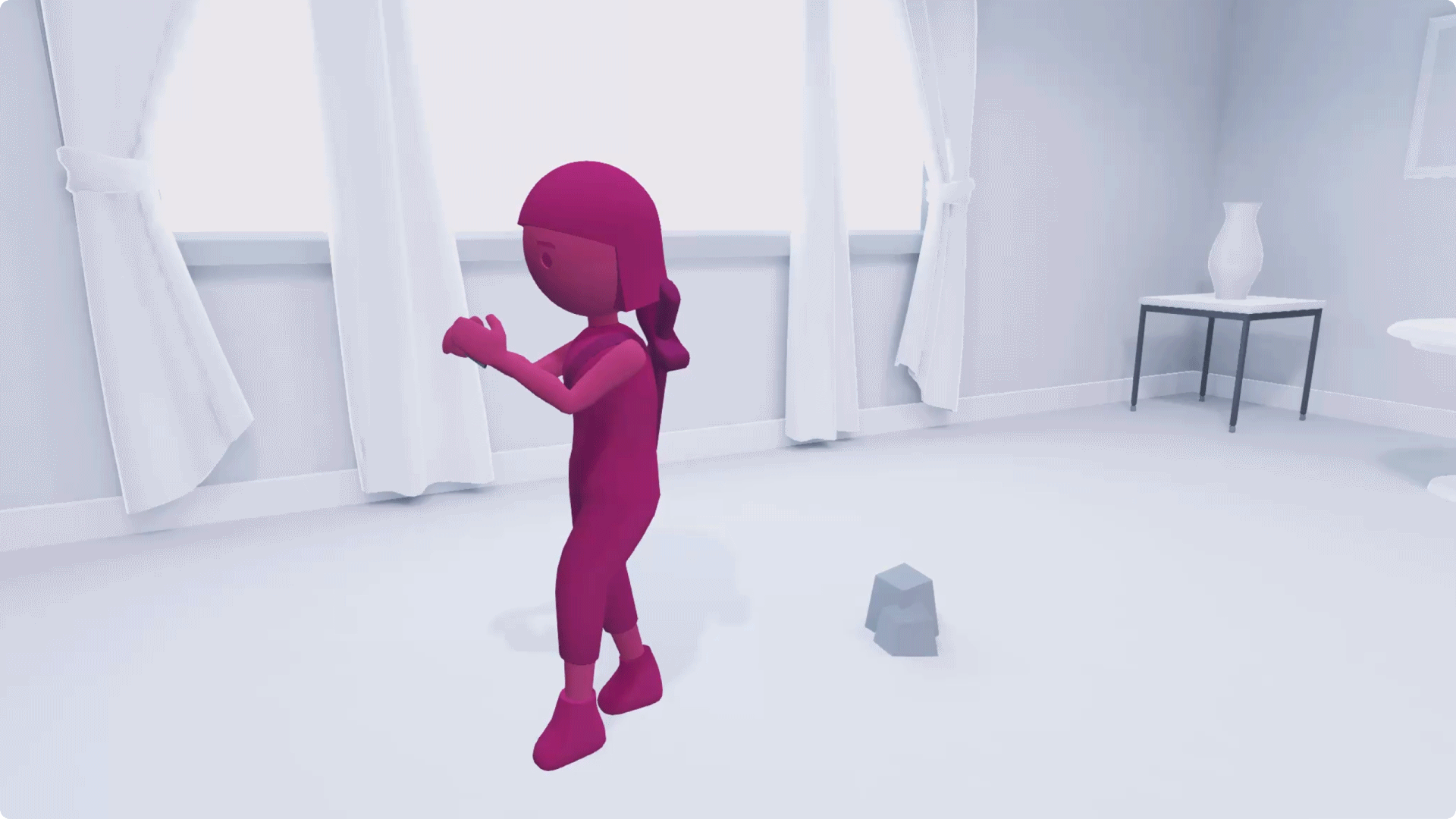 Gif depicting why a user should not have to back up when using augmented reality