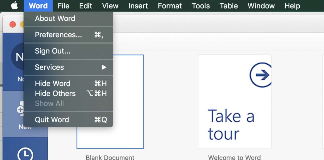 Microsoft Word uses icons for shortcuts in its dropdown menus to let users know about keyboard shortcuts.
