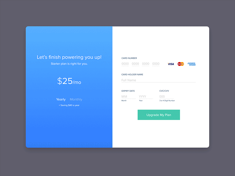 Gif showcasing how financial websites can benefit from subtle animations when users interact with the website