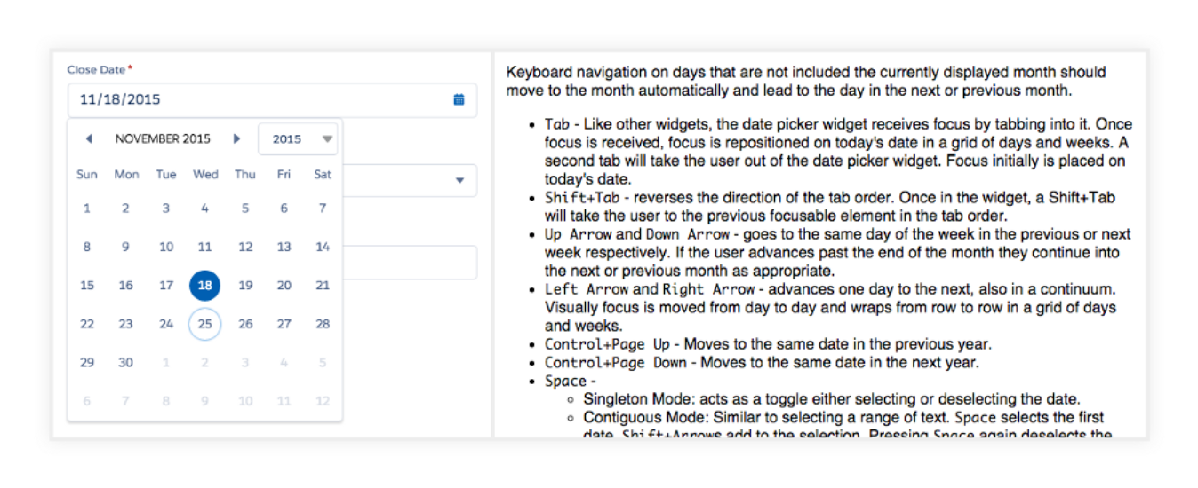 Smart data pickers, like a date selection tool, in your form field can help improve the user experience.