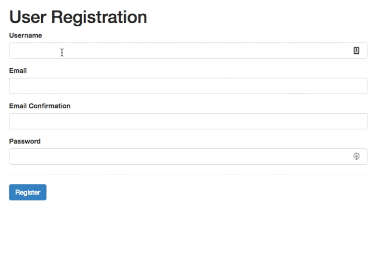 User registration forms sometimes take a hybrid approach.