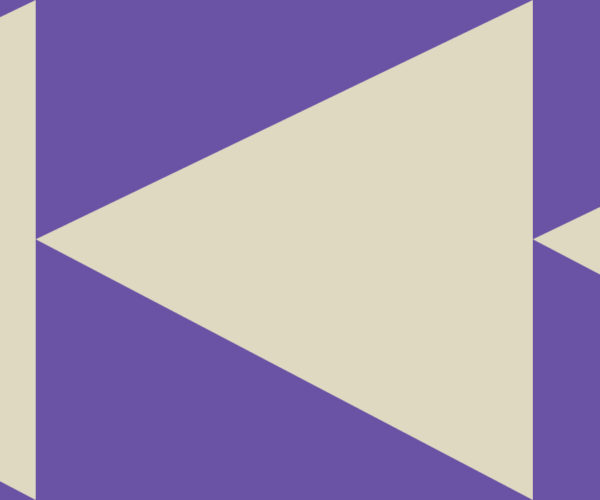 Gray triangles pointing to the left of the screen on a purple background