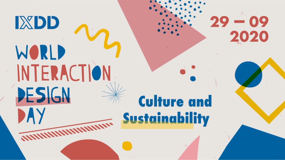 Promotional illustration for World Interaction Design Day 2020: Culture & Sustainability, hosted on September 29.