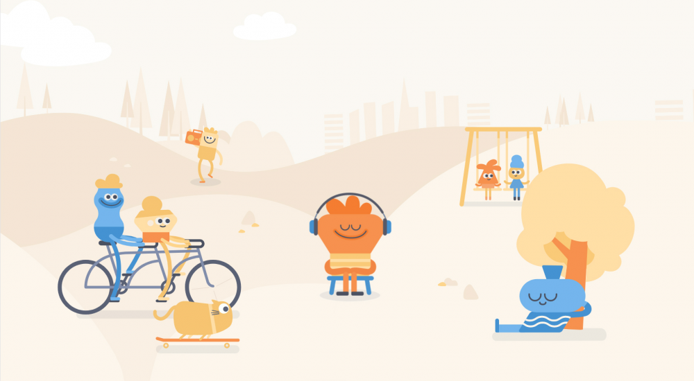  Illustration for Headspace, a mindfulness and meditation app.