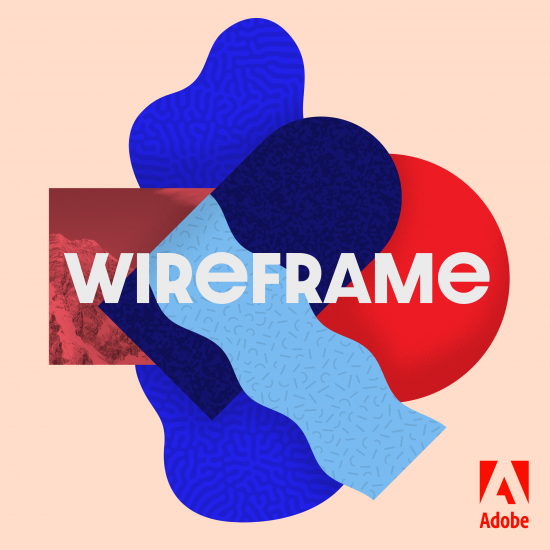 Wireframe with Adobe logo