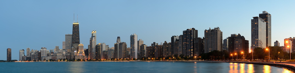 Chicago offers a beautiful skyline from North Avenue Beach looking south. 