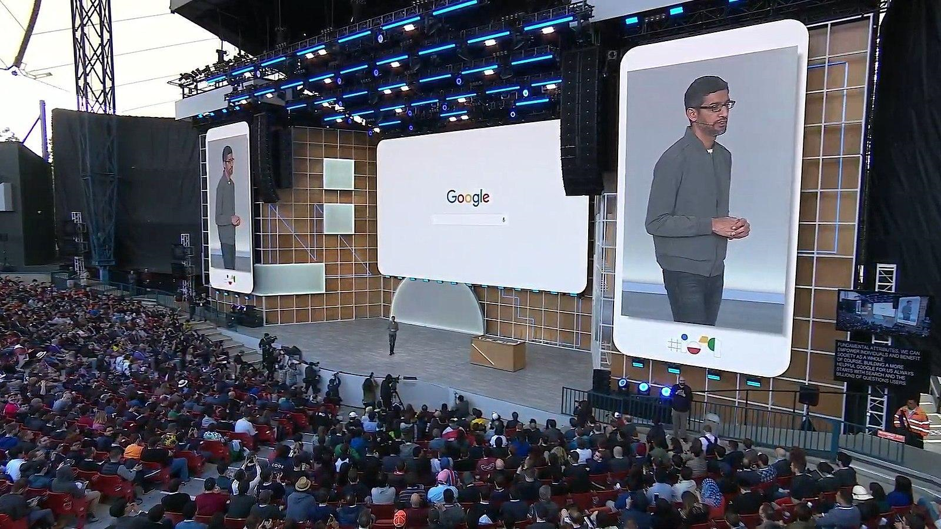 Sundar Pichai talks about Google Assistant during Google I/O 2019. 