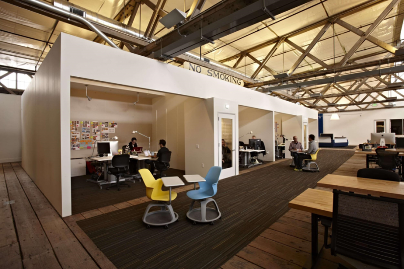 The IDEO office is located in San Francisco and designed by Jensen Architects. 