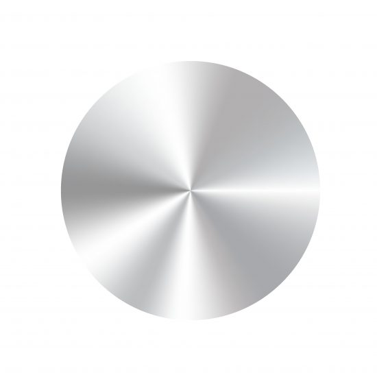 A conic gradient shades in a circular fashion.