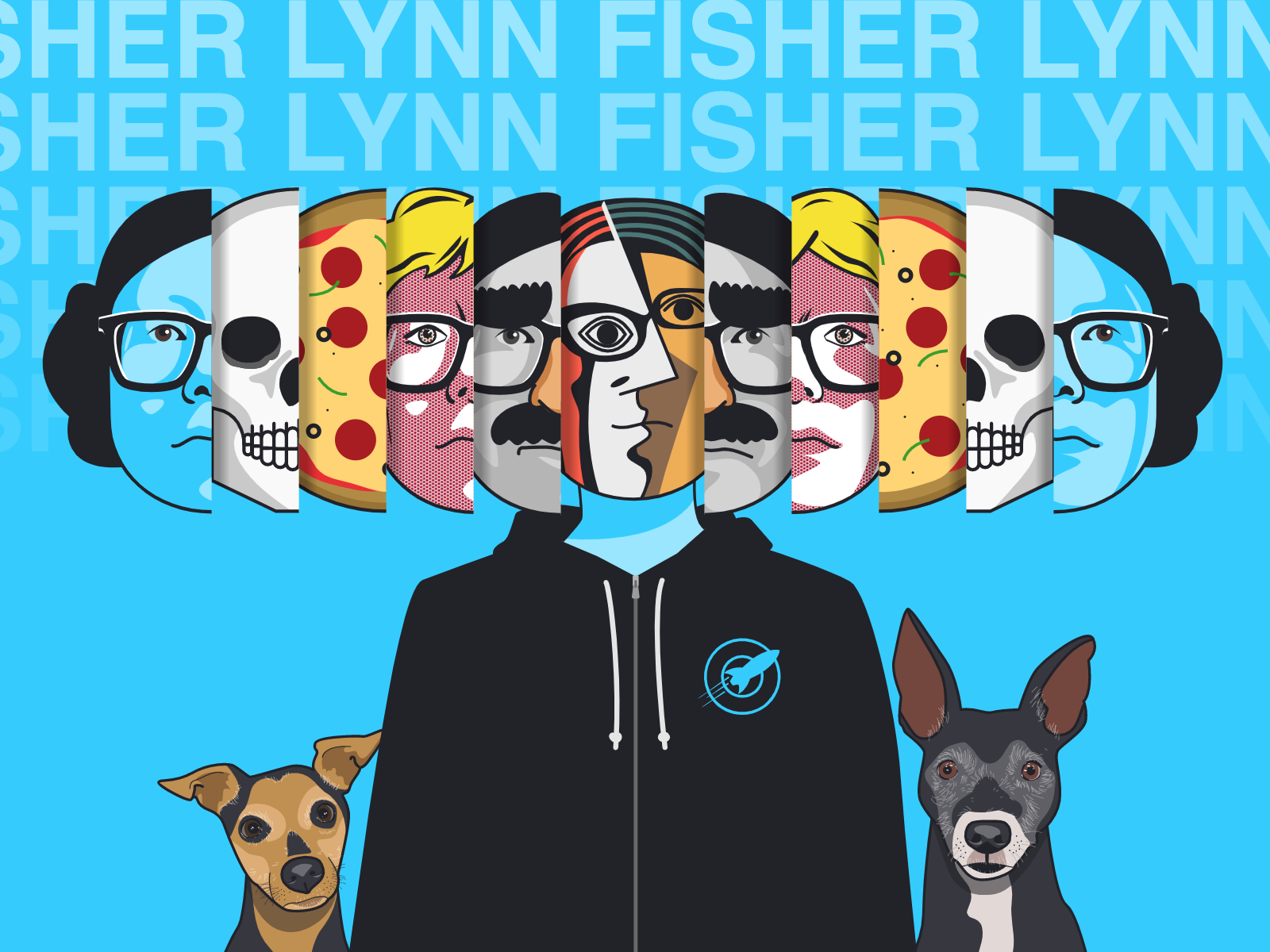 Resizing the browser window will cause the illustrations on Lynn Fisher’s 2019 portfolio redesign to crack open revealing more within them.