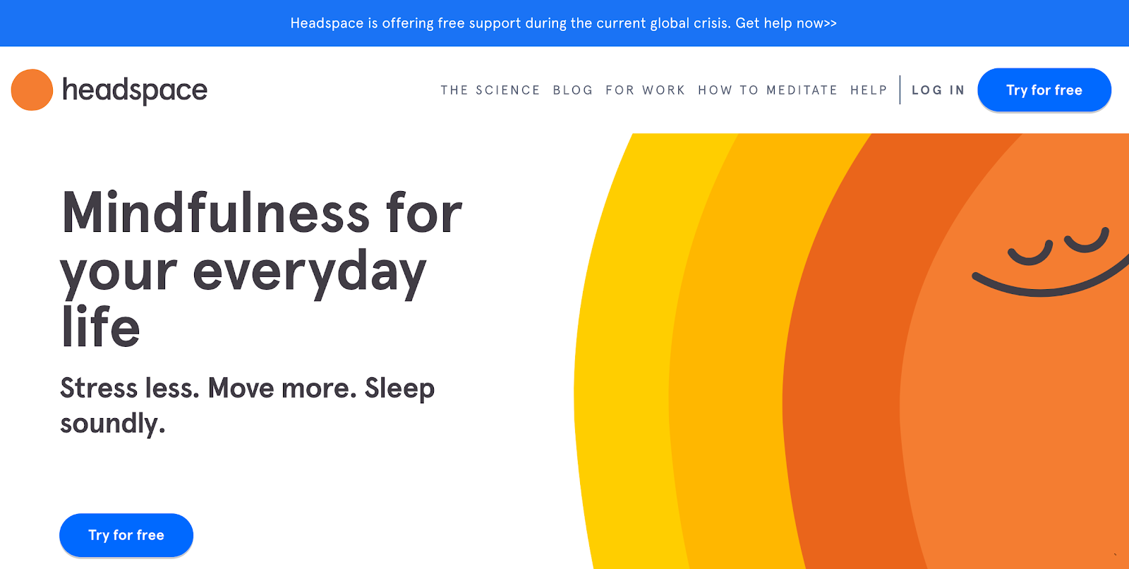Banner for the Headspace Meditation app.